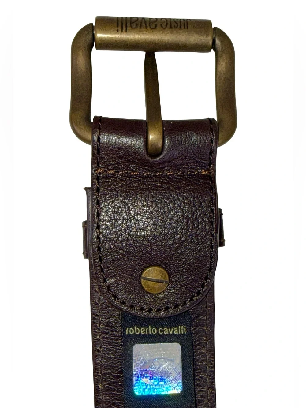 JUST CAVALLI BROWN MONOGRAM BELT